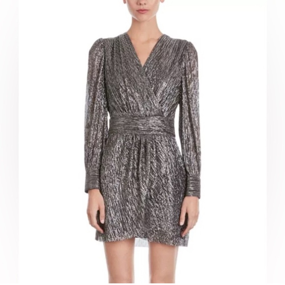 The Kooples Metallic Long Sleeve Dress